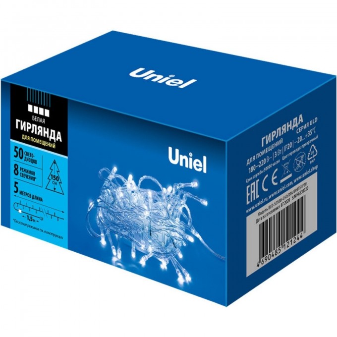 Гирлянда UNIEL ULD-S0500-050/DTA WHITE IP20 UL-00005259 Гирлянда UNIEL ULD-S0500-050/DTA WHITE IP20 UL-00005259
