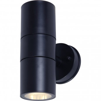 Светильник уличный UNIEL UUL-S22D-2x7W/GU10 IP65 BLACK под две лампы GU10 накладной черный Светильник уличный UNIEL UUL-S22D-2x7W/GU10 IP65 BLACK под две лампы GU10 накладной черный