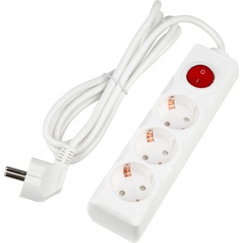 Удлинитель UNIEL S-GCU3-2B WHITE серии Ultra, шнур 2м., 3 гнезда, 16A, с/з Удлинитель UNIEL S-GCU3-2B WHITE серии Ultra, шнур 2м., 3 гнезда, 16A, с/з