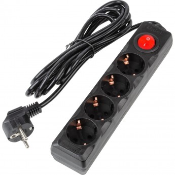 Удлинитель UNIEL S-GCU4-3B BLACK серии Ultra, шнур 3м., 4 гнезда, 16A, с/з Удлинитель UNIEL S-GCU4-3B BLACK серии Ultra, шнур 3м., 4 гнезда, 16A, с/з
