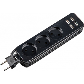 Удлинитель UNIEL TRAVEL S-CT3-1,8U BLACK Удлинитель UNIEL TRAVEL S-CT3-1,8U BLACK